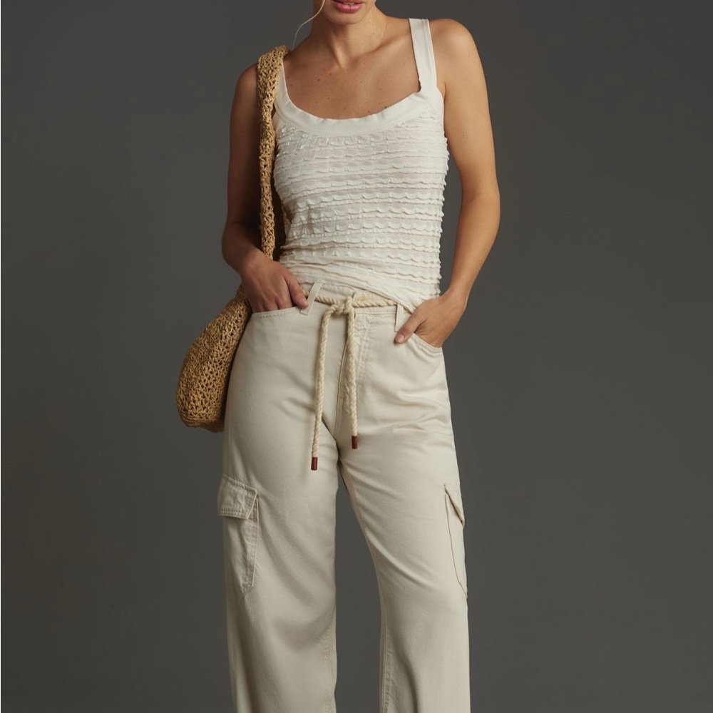 By Anthropologie Scoop Neck Ruffled Tank - Picture 4 of 8